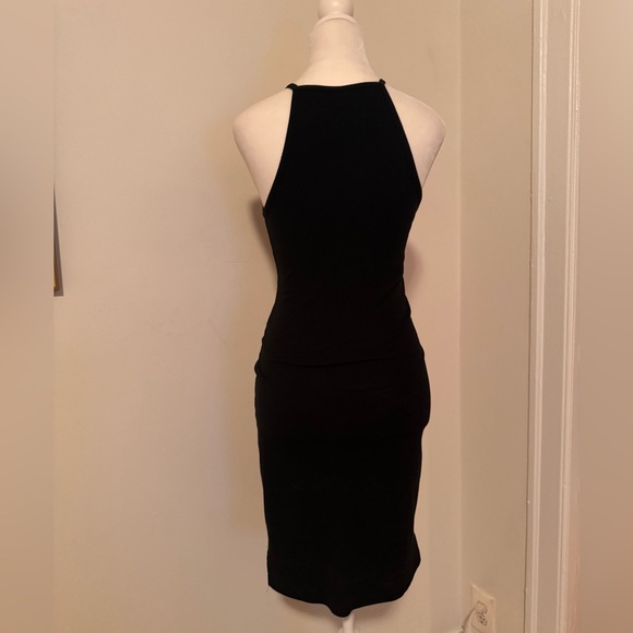 Twik Halter Neck Black Midi Dress - Picture 4 of 5